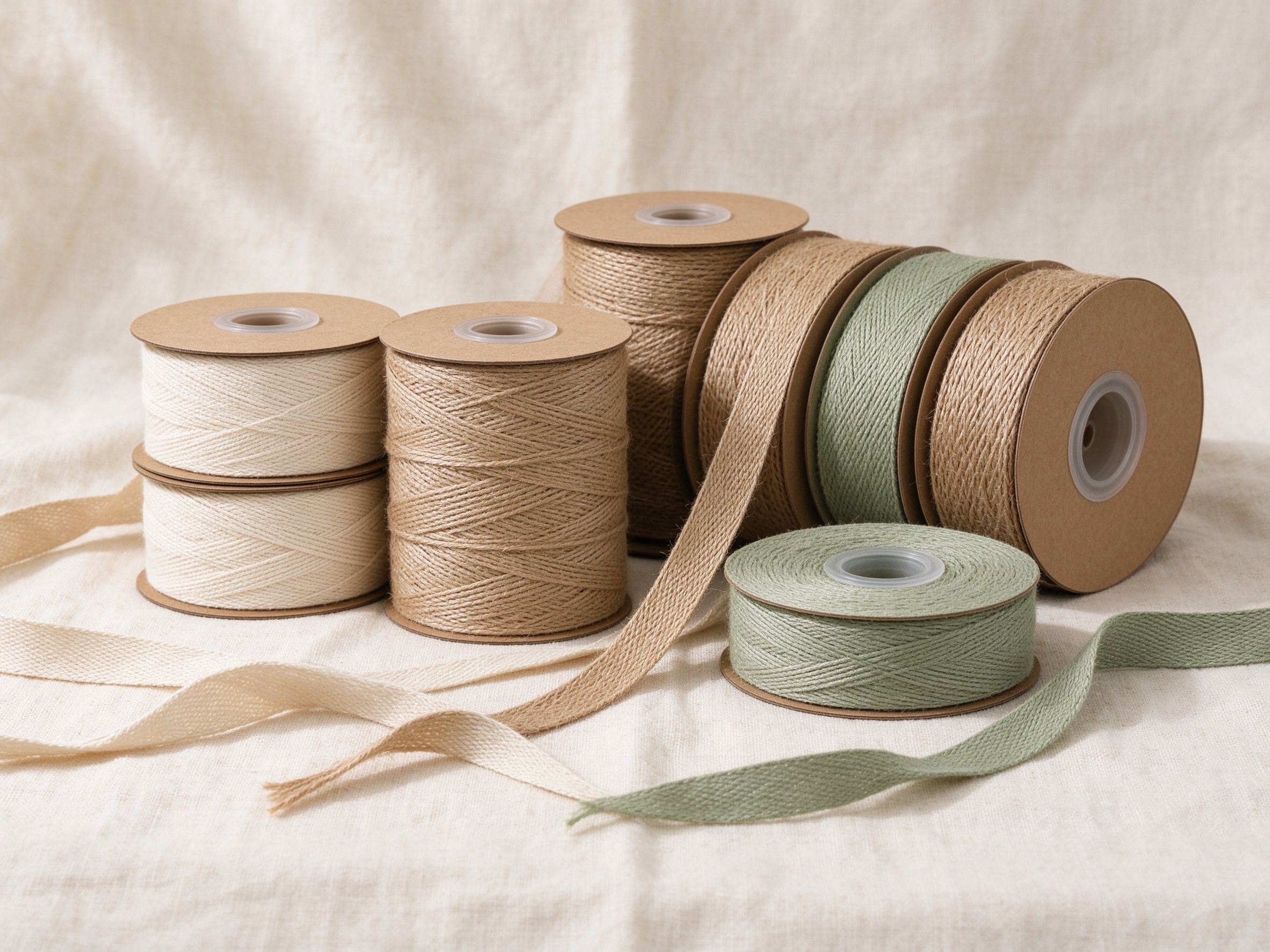 Nylon and cotton grosgrain ribbon rolls in bulk