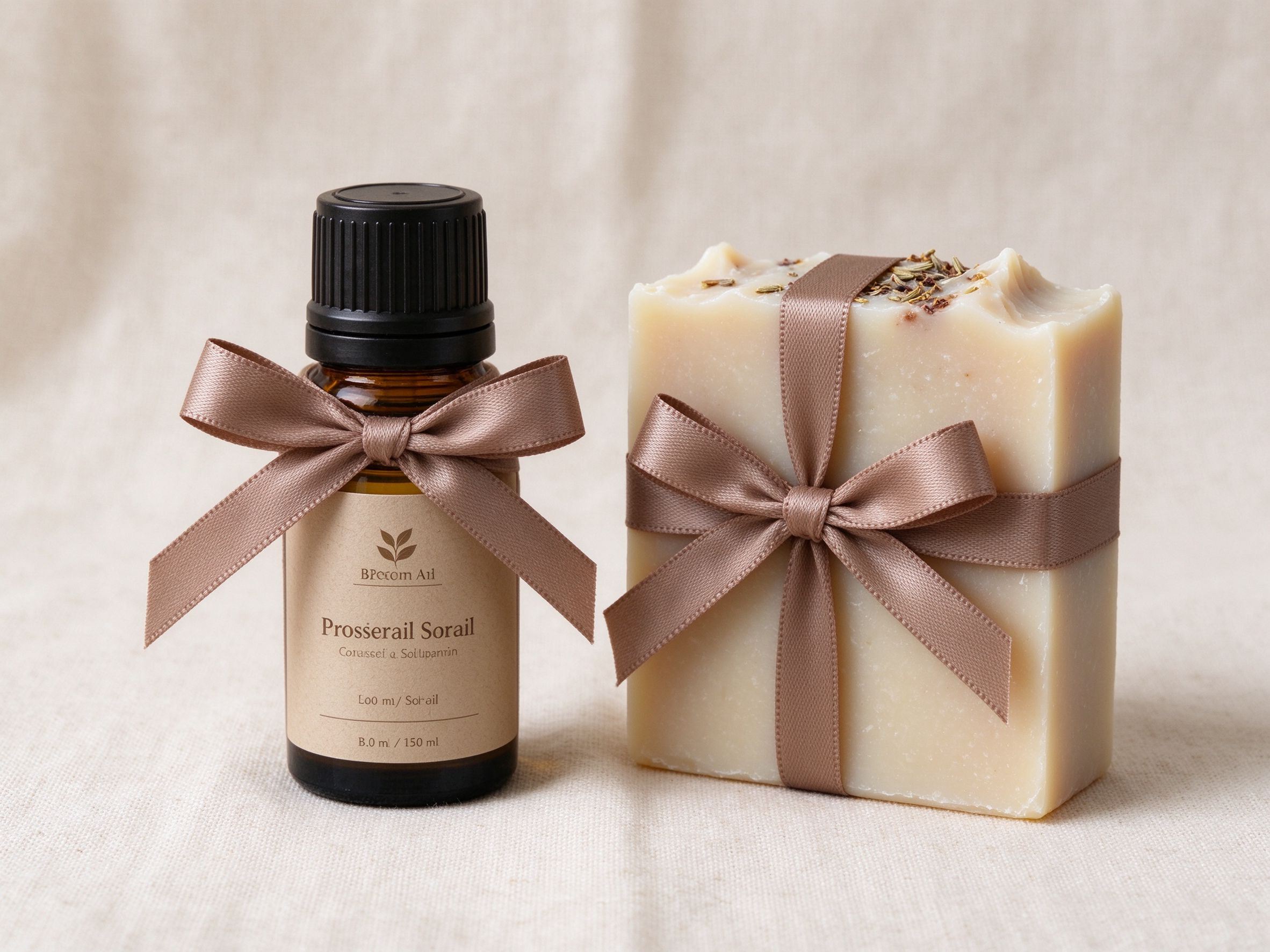 Ribbon for natural soap and oil brands