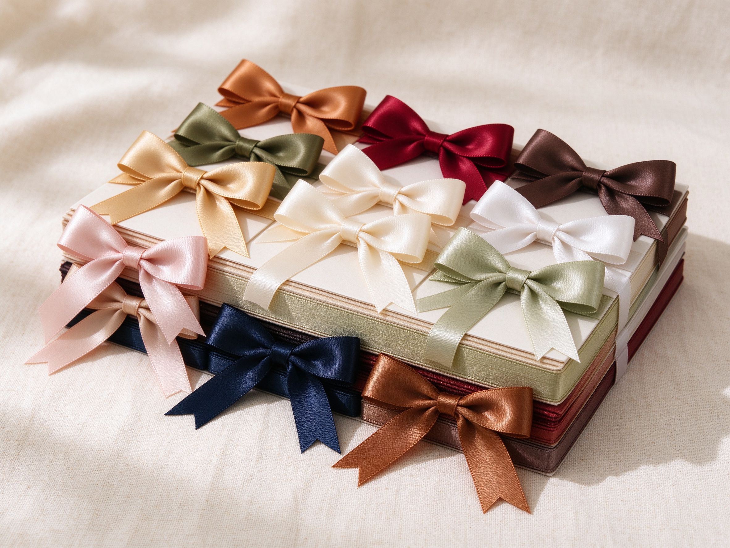 Ribbon bows and hair bows in satin and grosgrain