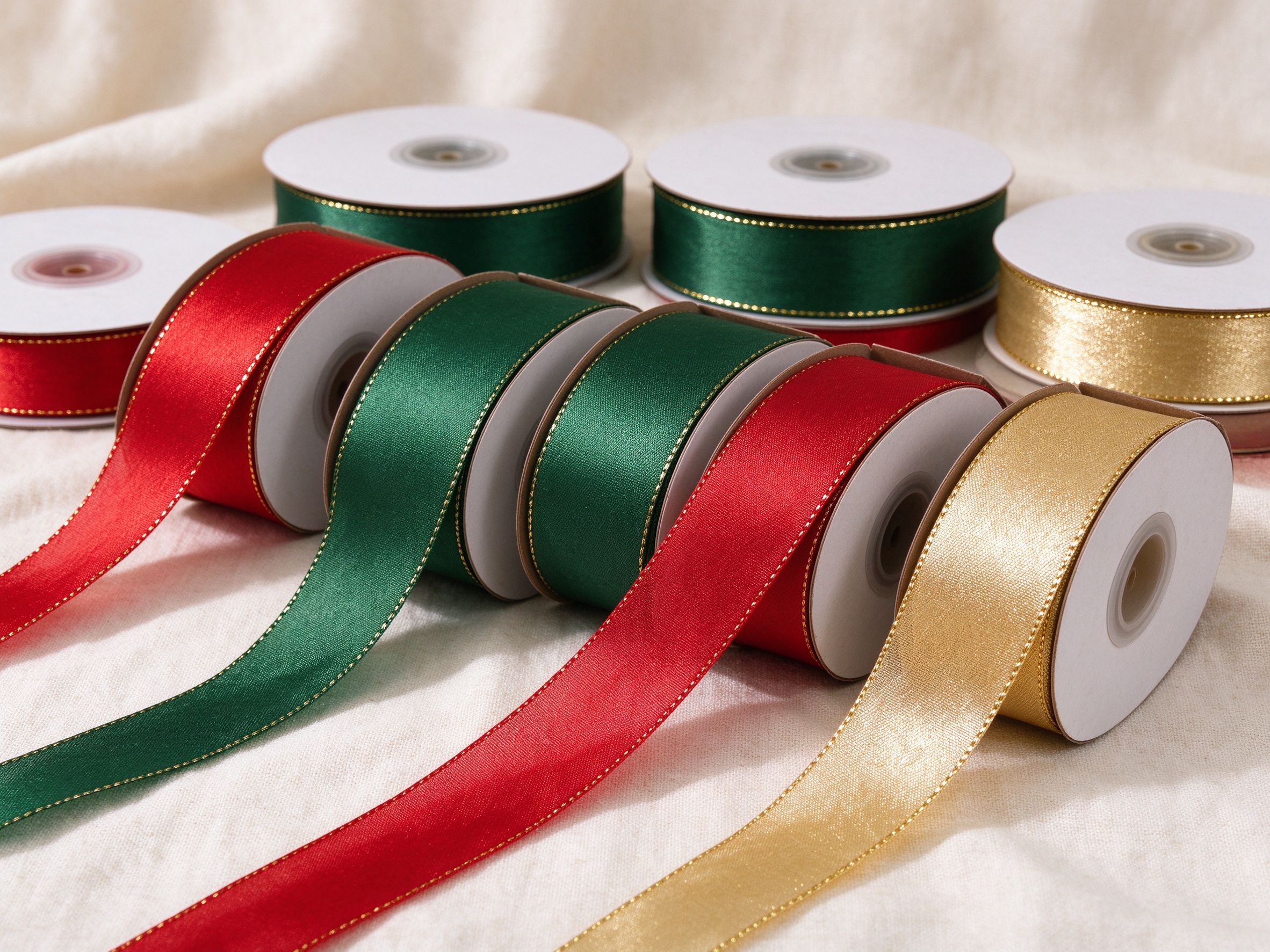 Wired ribbon for shaped holiday bows wholesale